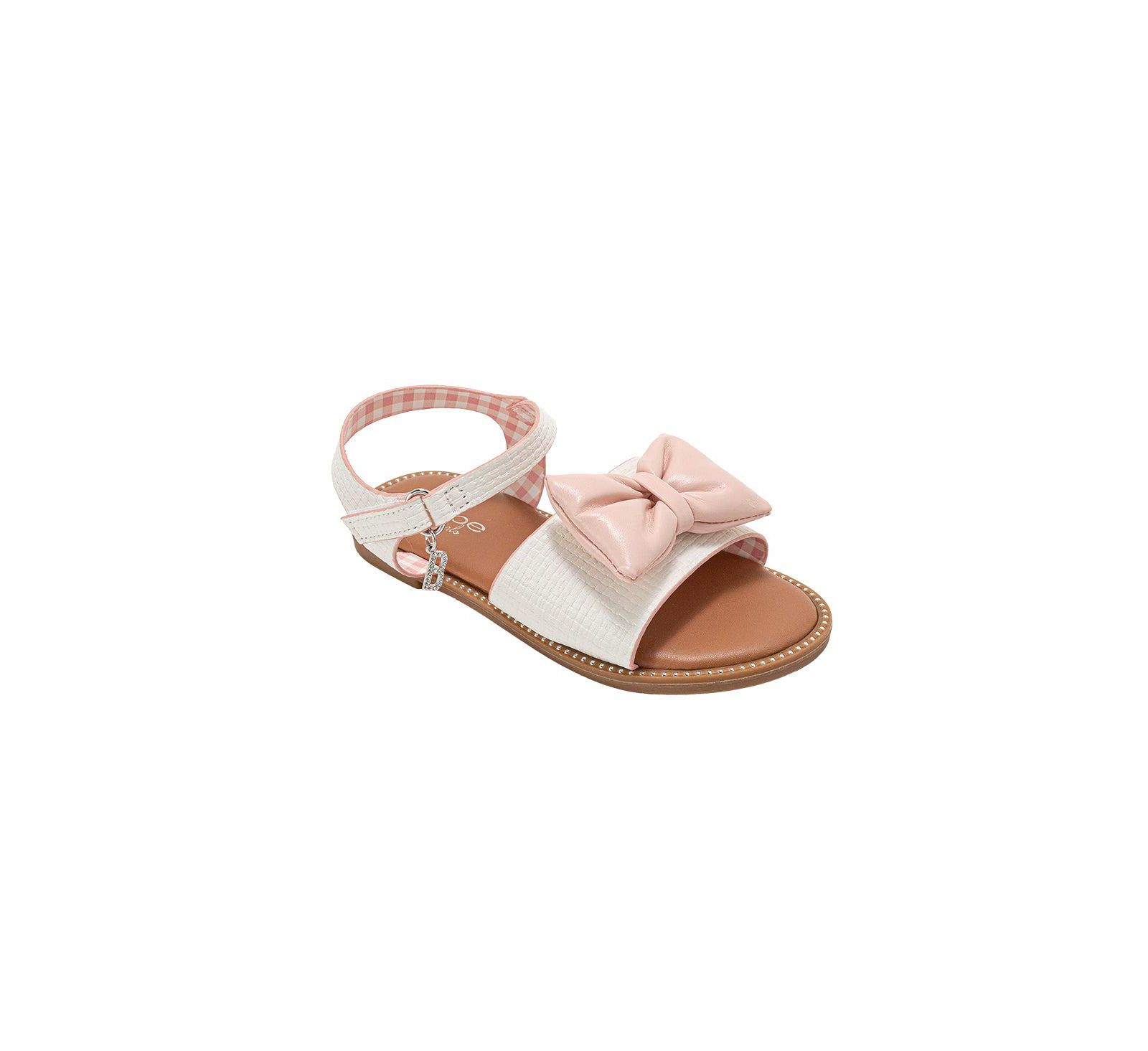 Детские модные сандалии Bebe с бантом и шармом