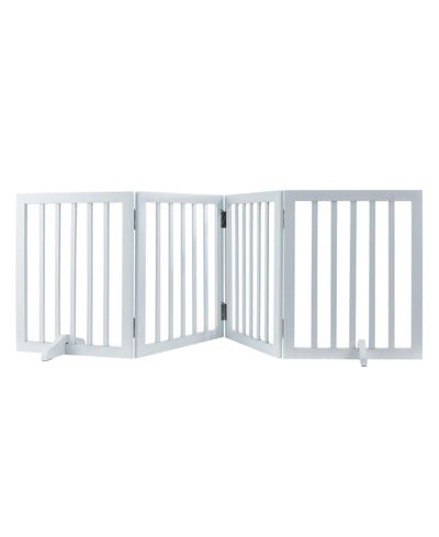 COZITO 24" x 80" Freestanding 4-Panel Foldable Dog Gate for Doorways and Hallways