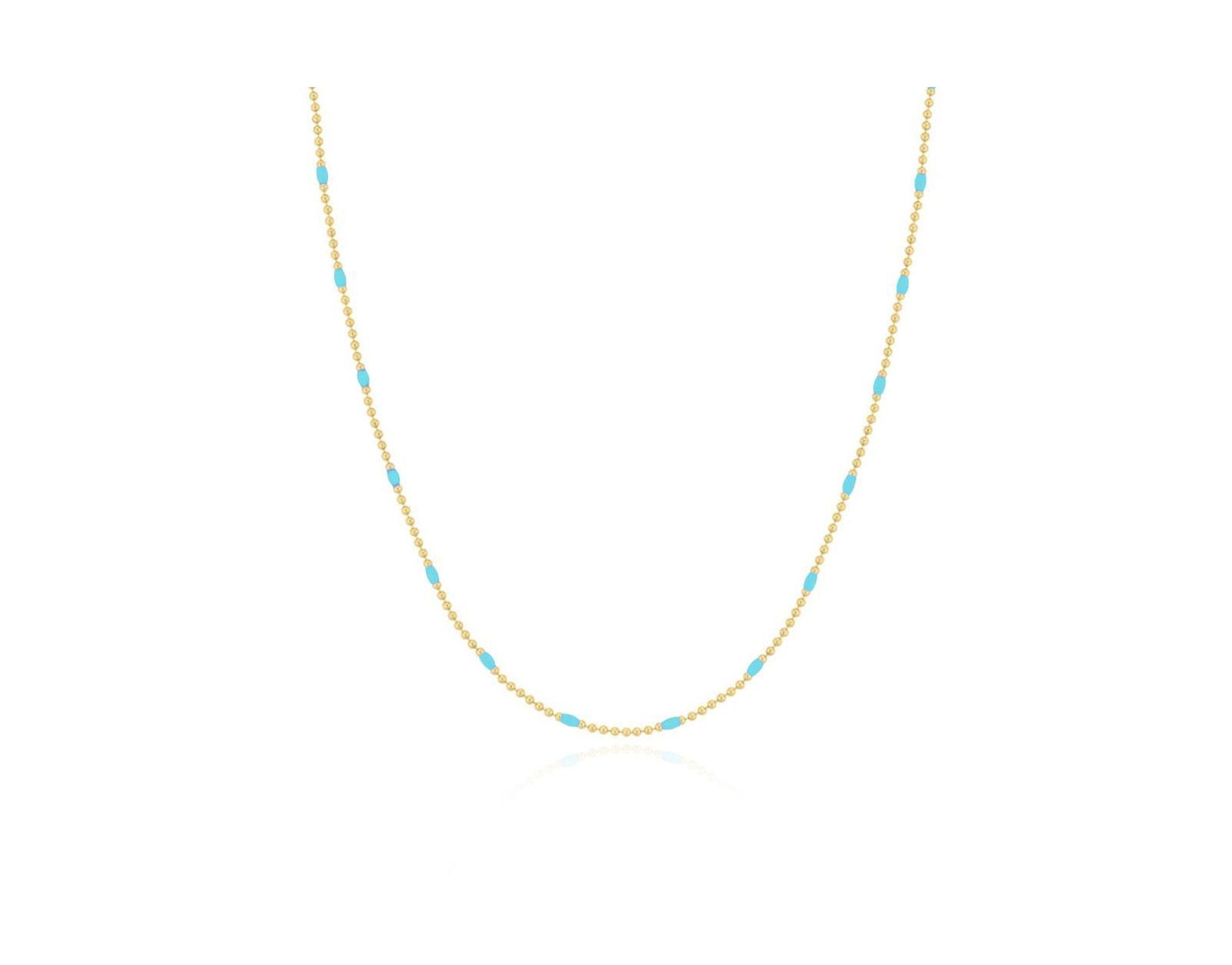 The Lovery Blue ожерелье Nugget Bead с напылением 14K Gold-Plated