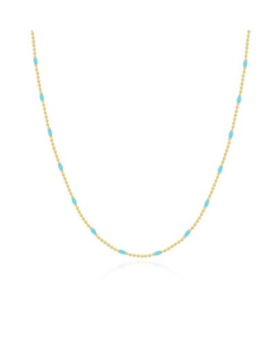 The Lovery Blue ожерелье Nugget Bead с напылением 14K Gold-Plated
