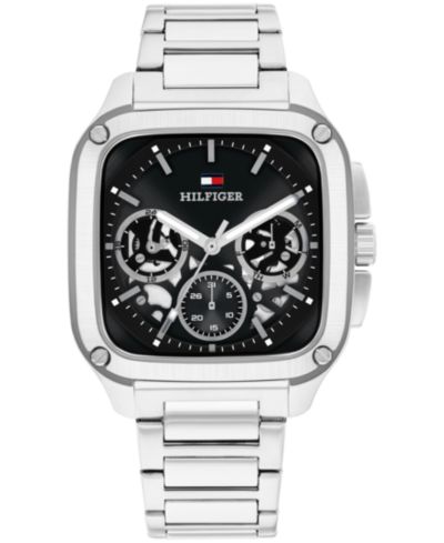 Tommy Hilfiger Мужские наручные часы Silver Tone Stainless Steel Multifunction 39mm