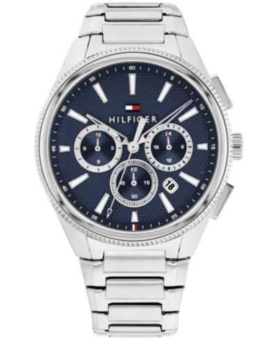Мужские наручные часы Tommy Hilfiger Multifunction Silver Tone Stainless Steel Bracelet, 43mm
