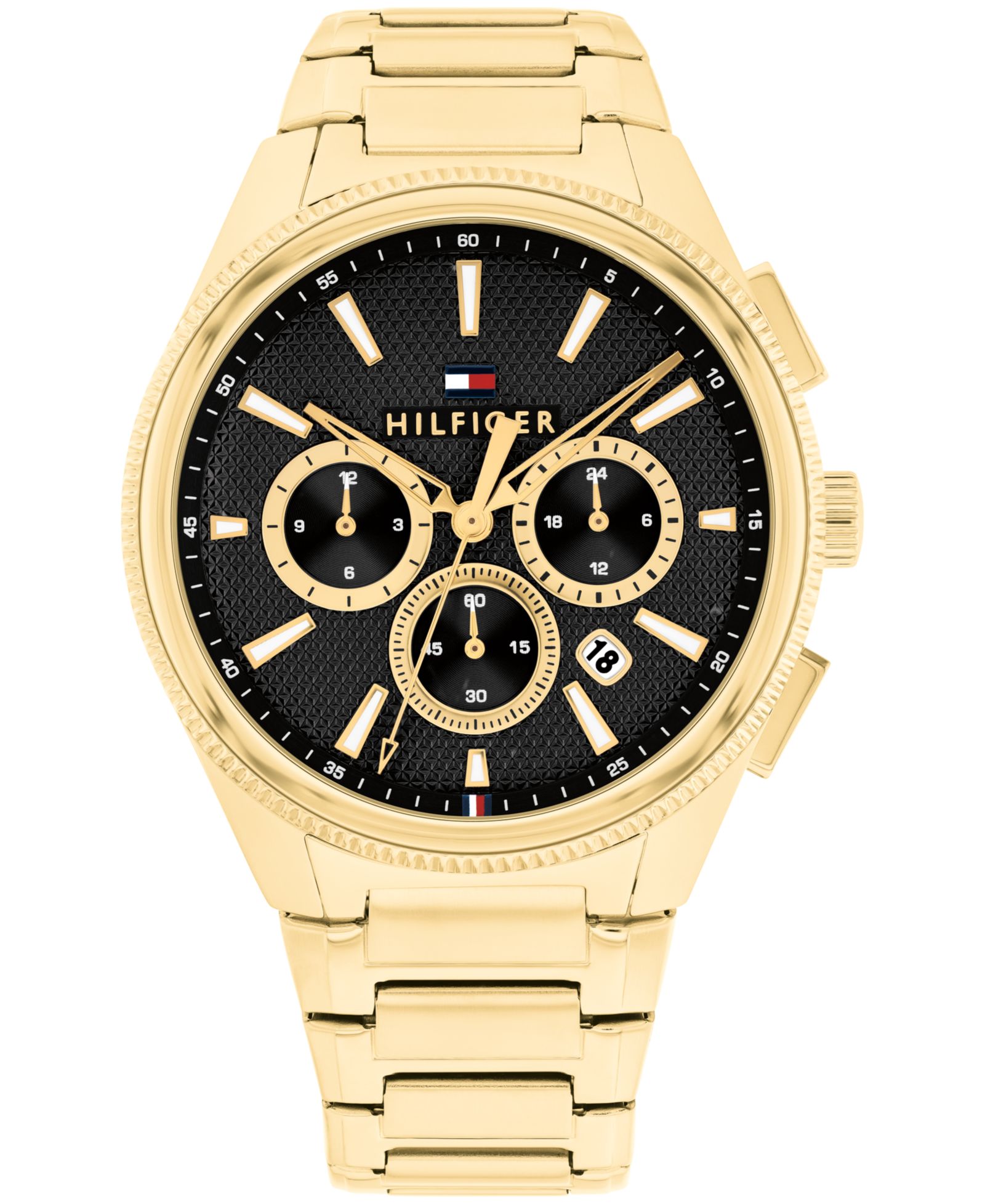 Мужские наручные часы Tommy Hilfiger Multifunction Gold Tone Stainless Steel, 43mm