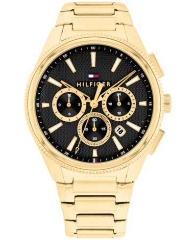 Мужские наручные часы Tommy Hilfiger Multifunction Gold Tone Stainless Steel, 43mm