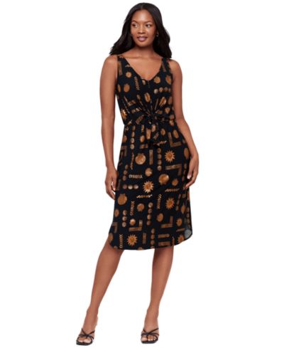 Body by Miraclesuit Women's V-Neck Midi Shaping Dress