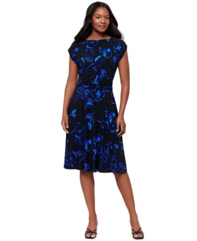 Body by Miraclesuit Women's Floral Print Boat Neck Shaping Dress