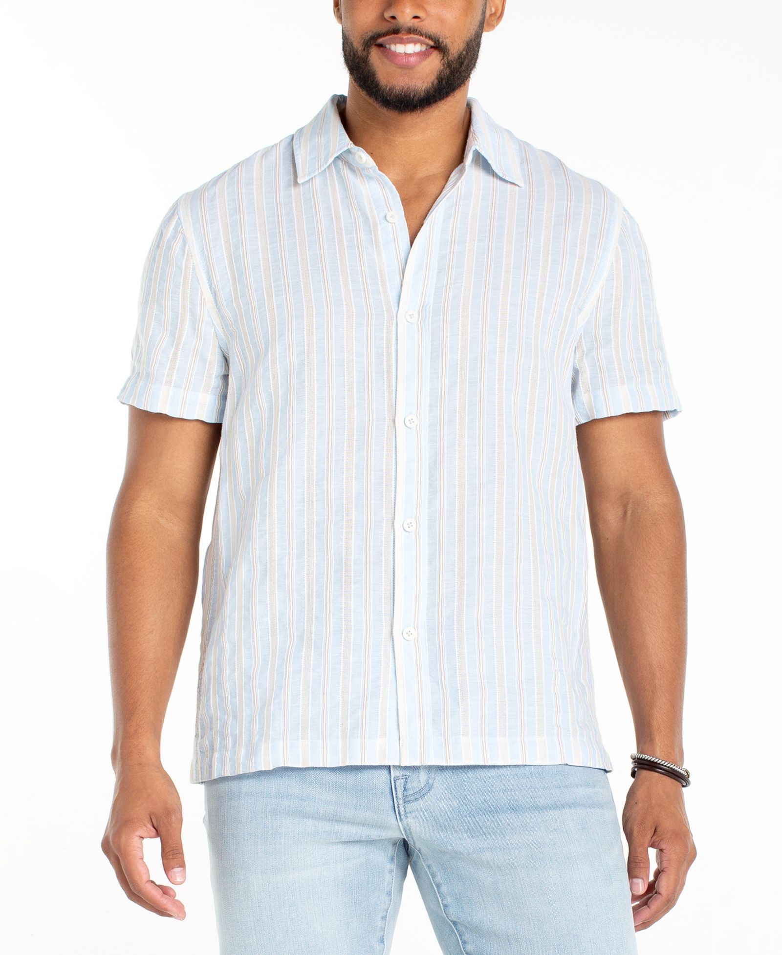 Liverpool Los Angeles Men's Short-Sleeve Button-Up Shirt
