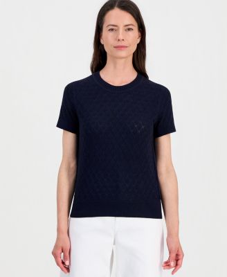 Женский джемпер Nautica с коротким рукавом Pointelle