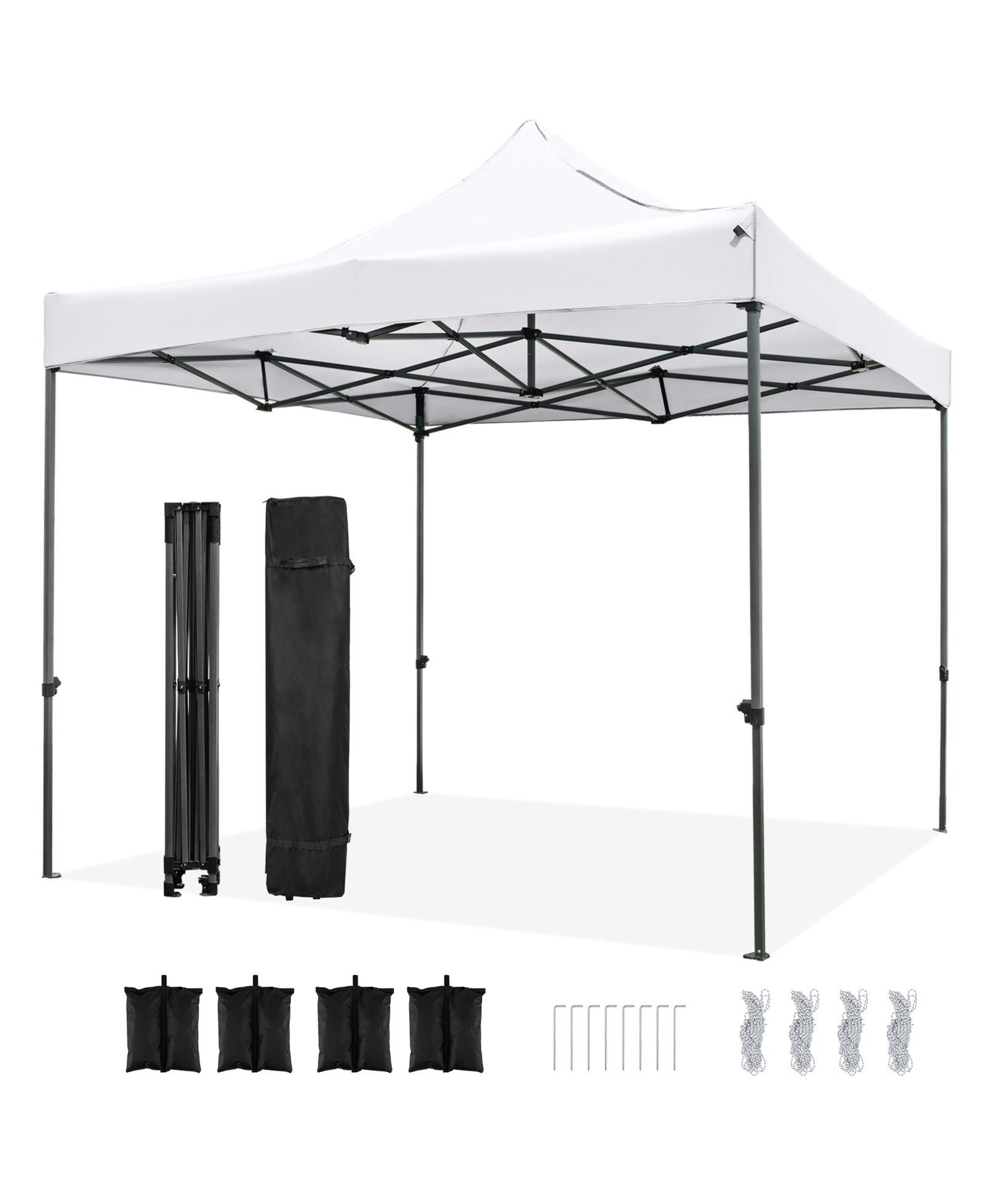 Mecale 10x10 ft Pop-Up Canopy Gazebo with Wheeled Carry Bag