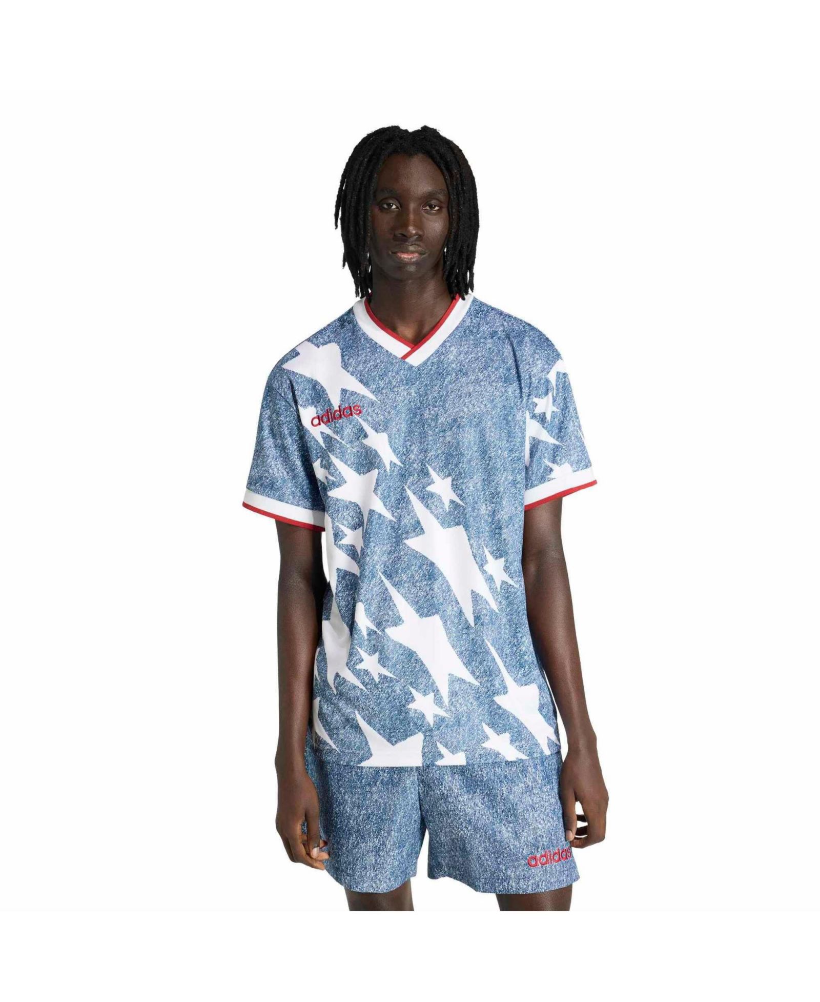 Adidas Men's Blue USA Soccer 1994 Denim Graphic Fashion Jersey