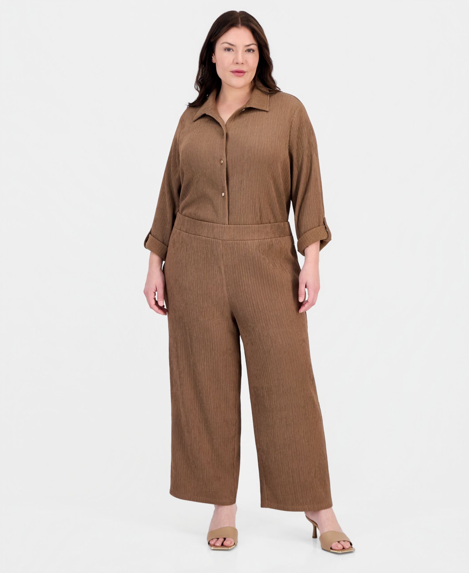Женские брюки Anne Klein Plus Size Pull-On Wide-Leg