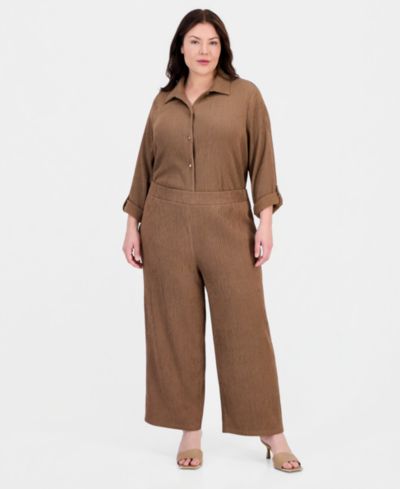 Женские брюки Anne Klein Plus Size Pull-On Wide-Leg