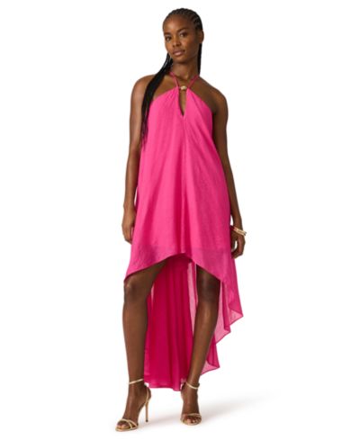 Steve Madden Halter Neck Sleeveless High-Low Asymmetric Dress