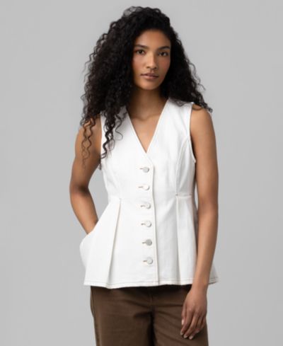 BLANK NYC Women's V-Neck Sleeveless Top