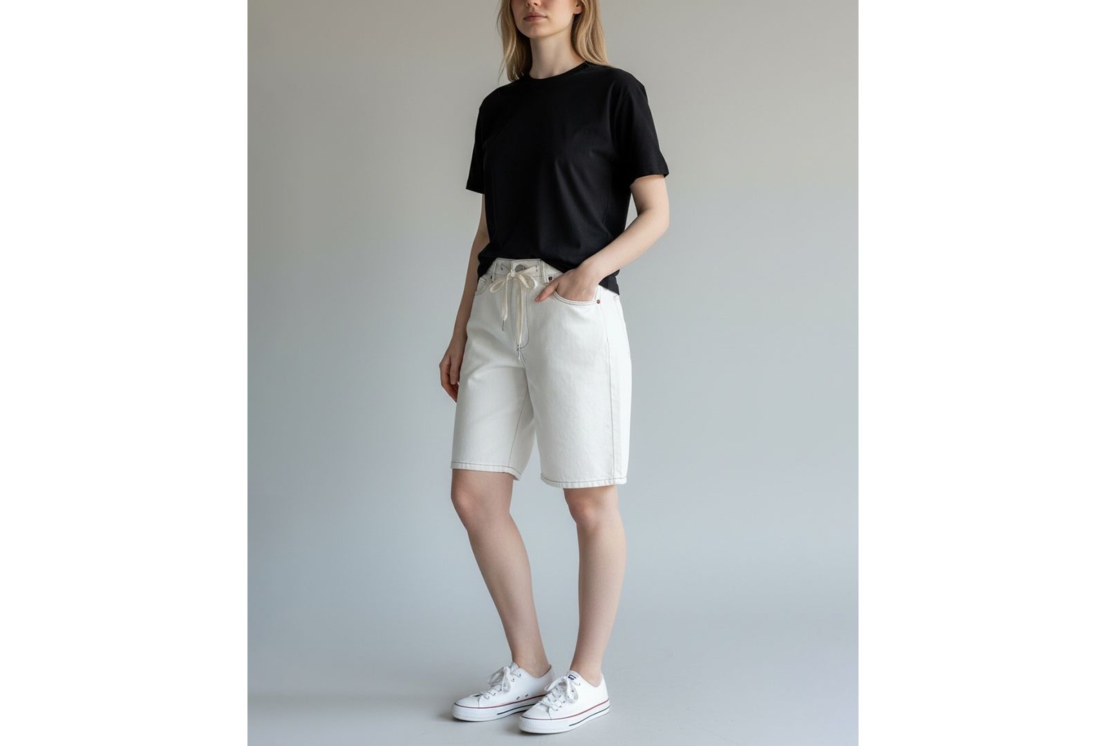 BLANK NYC Women's Denim Bermuda Shorts