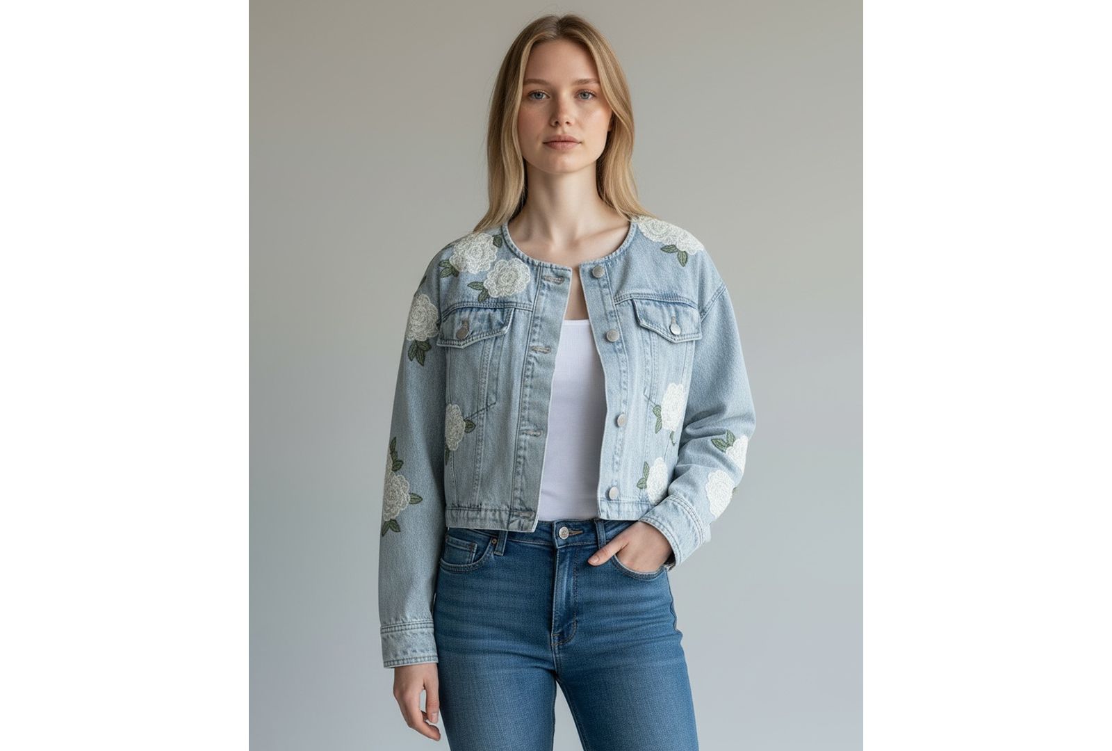 BLANK NYC Women's Cotton Button-Front Shirt Jacket