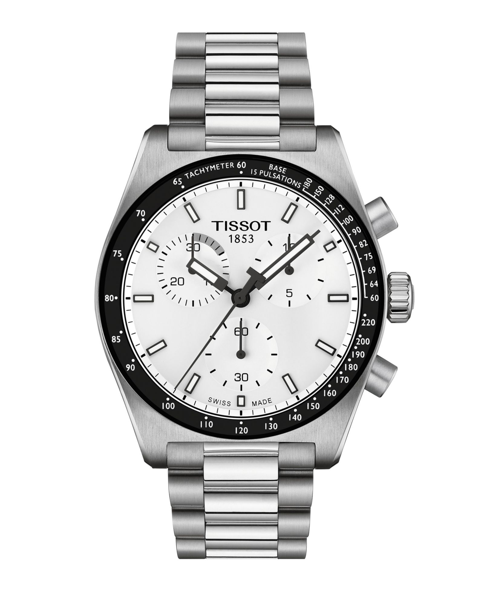 Мужские часы Tissot Mineral White Dial из нержавеющей стали, 40mm