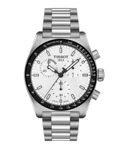 Мужские часы Tissot Mineral White Dial из нержавеющей стали, 40mm