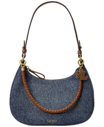 Lauren Ralph Lauren Marcy Denim Medium Shoulder Bag