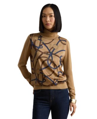 Женский джемпер Lauren Ralph Lauren Belting-Print Turtleneck