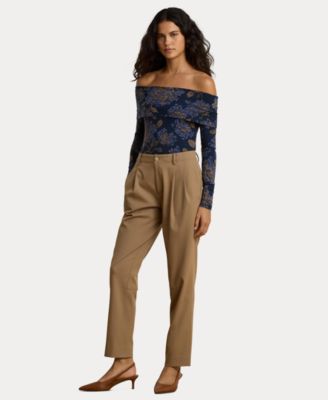 Женские брюки Lauren Ralph Lauren Women's High-Rise Pleated Bi-Stretch Twill Jodhpur