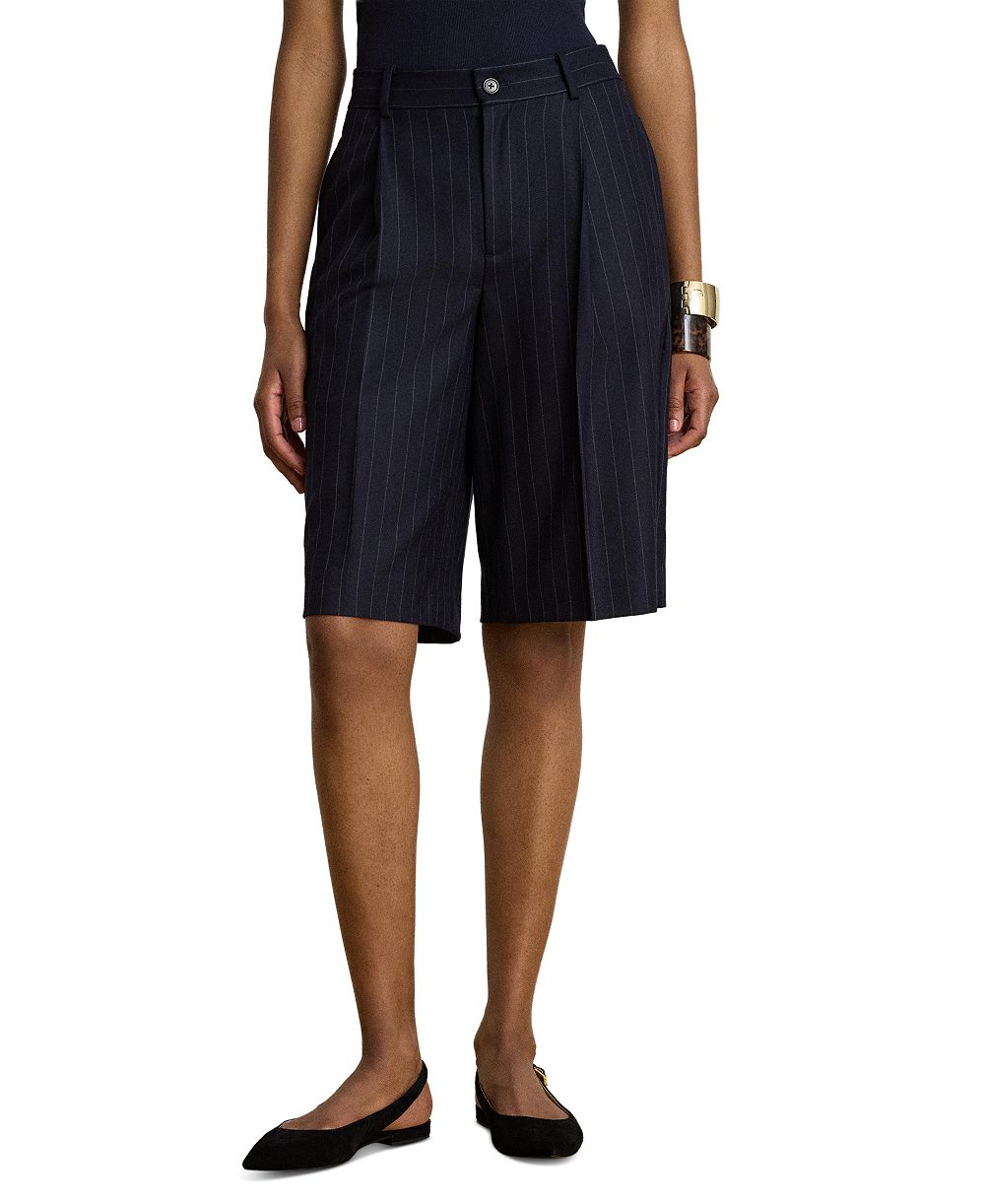 Женние шорты Lauren Ralph Lauren Pinstripe Wool-Blend Twill Bermuda, 12" Inseam