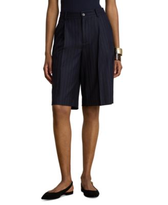 Женние шорты Lauren Ralph Lauren Pinstripe Wool-Blend Twill Bermuda, 12" Inseam