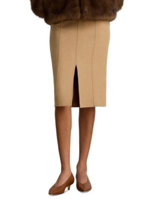 Lauren Ralph Lauren Women's Double-Faced Wool-Blend Pencil Skirt