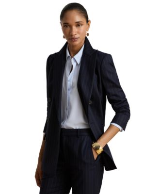 Пиджак Lauren Ralph Lauren Women's Pinstripe Double-Breasted Twill