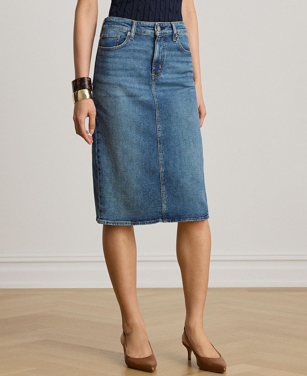 Lauren Ralph Lauren Women's Denim Pencil Skirt