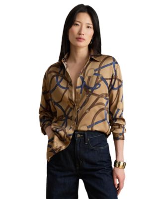 Женская рубашка Lauren Ralph Lauren Belting Print Collared