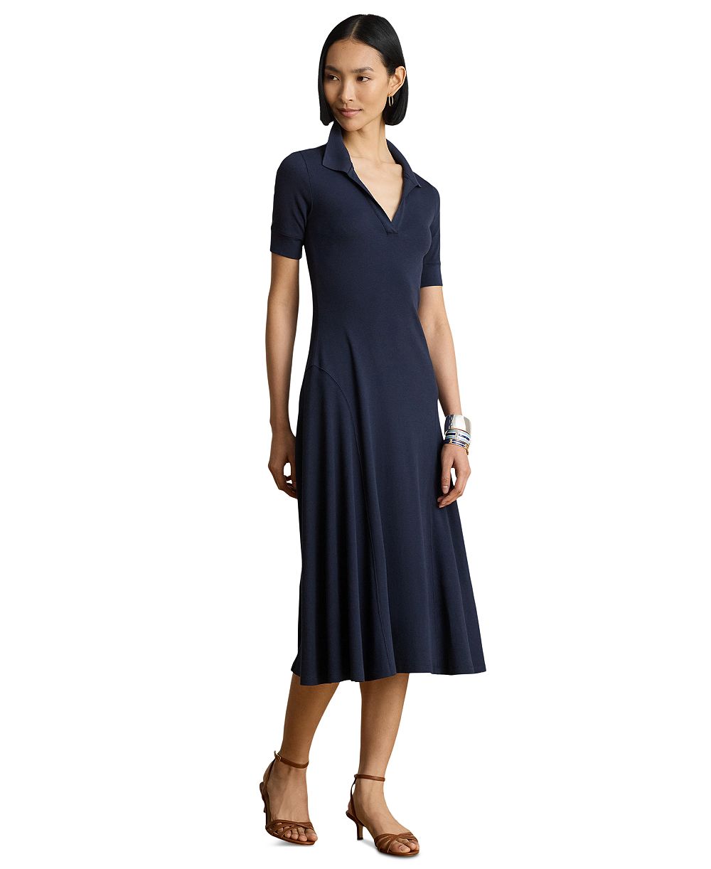 Женское трикотажное платье с воротником Lauren Ralph Lauren Rib Knit Collared