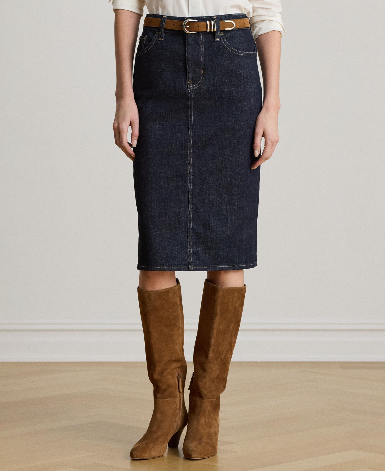 Lauren Ralph Lauren Denim Pencil Skirt