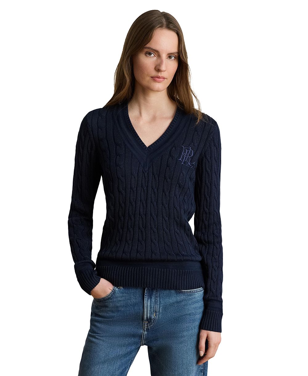 Свитер Lauren Ralph Lauren Women's Long-Sleeve V-Neck Cable Knit
