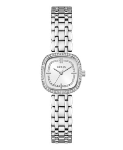 GUESS Женские Quartz Silver-Tone Stainless Steel Analog Watch, 25mm