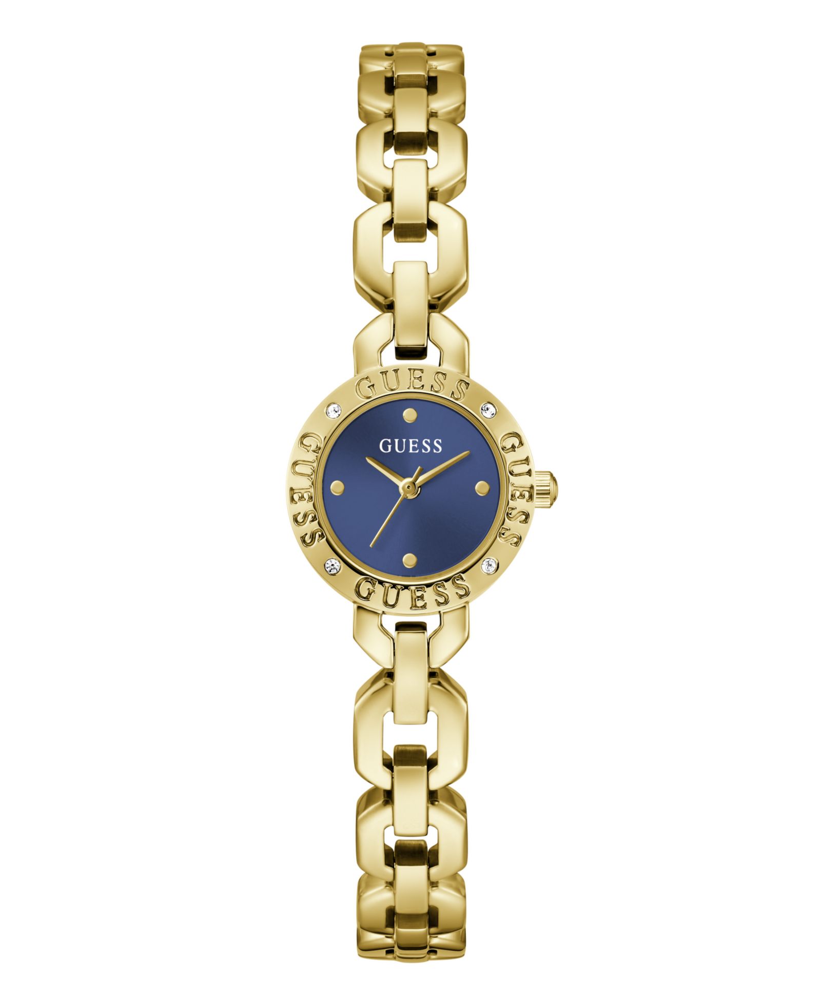 GUESS Женские кварцевые аналоговые часы из стали с золотым покрытием 23mm