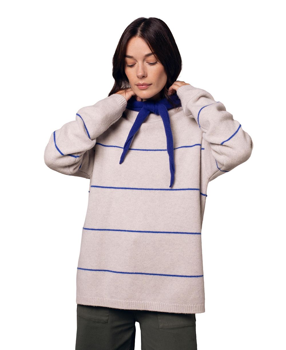 Celtic & Co. Women's Split Hem Slouch Funnel Neck Jumper