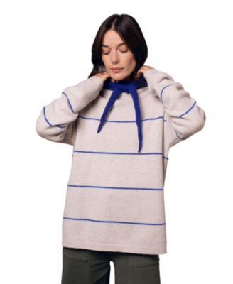 Celtic & Co. Women's Split Hem Slouch Funnel Neck Jumper