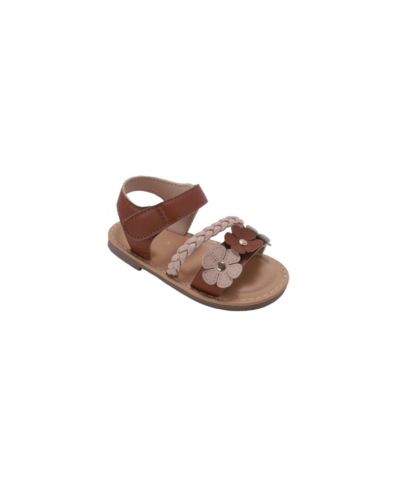 Сандалии Bebe Little Girls Girl's Fashion, Dressy Shoes with Braided Strap and Flower Applique