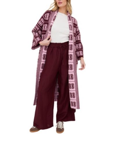 Женский кардиган Raffya Women's Ally Abstract Print Long Line