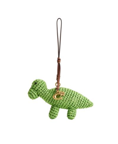 COACH Dino шарм для сумки из соломы