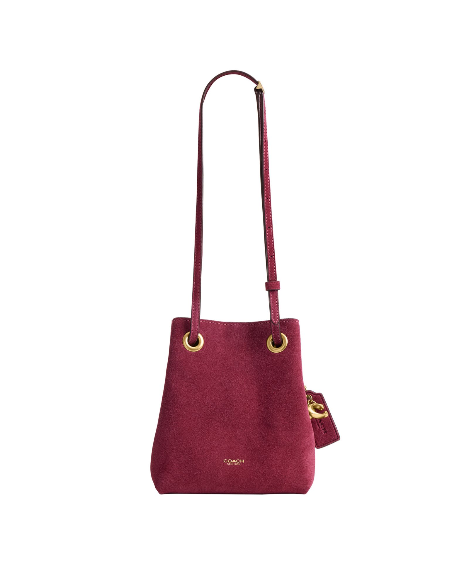 COACH Jade Small Suede Drawstring Bag