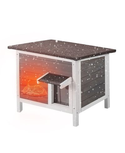 Уличный утепленный домик для кошек COZITO с открытой крышей