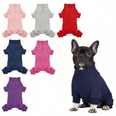 ARONKL Dog Fleece Pajamas with High Collar for Warmth and Comfort
