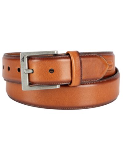 Tommy Bahama Мужской кожаный ремень Classic Casual с полированной кромкой