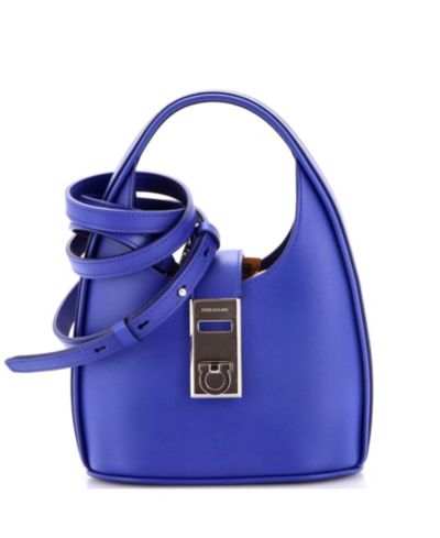 Б/у кожаная сумка хобо Salvatore Ferragamo Mini Gancini Buckle