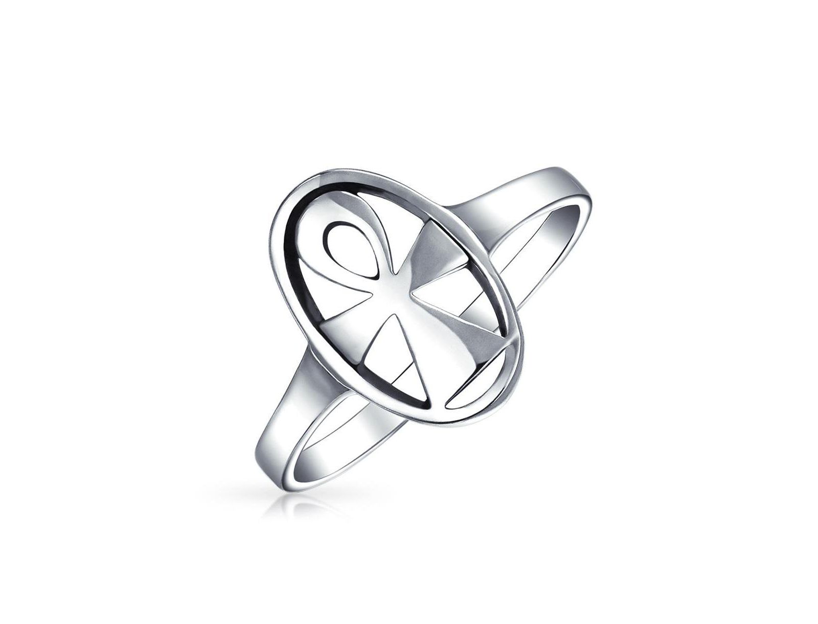 Bling Jewelry кольцо Eternal Key Of Life Ankh Cross Silver Sterling Signet