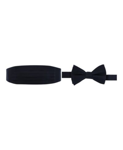 Мужской комплект TRAFALGAR Sutton Solid Color Silk Cummerbund и Bow Tie