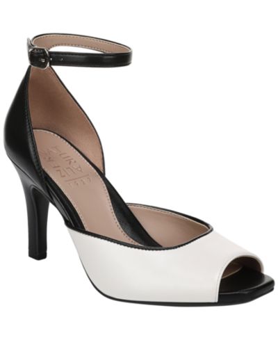 Black/White Leather