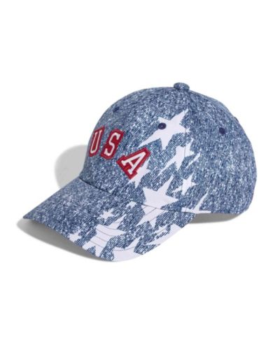 adidas Мужская и Женская регулируемая кепка Blue USA Soccer 1994 Denim Graphic